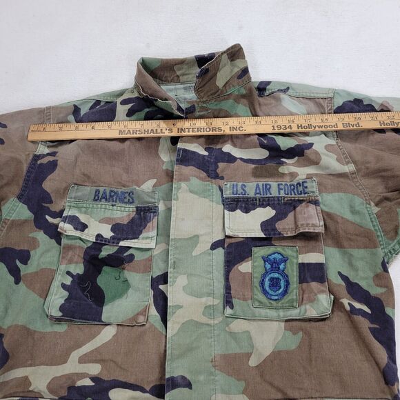 Military Shirt Mens Size Medium US Army Woodland Camo Winter Cold Y2k Gorpcore - Picture 7 of 16
